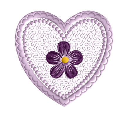 Violet Valentine Free Embroidery Design